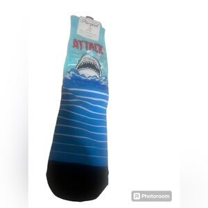 NWT Parquet Shark Attack Crew Socks